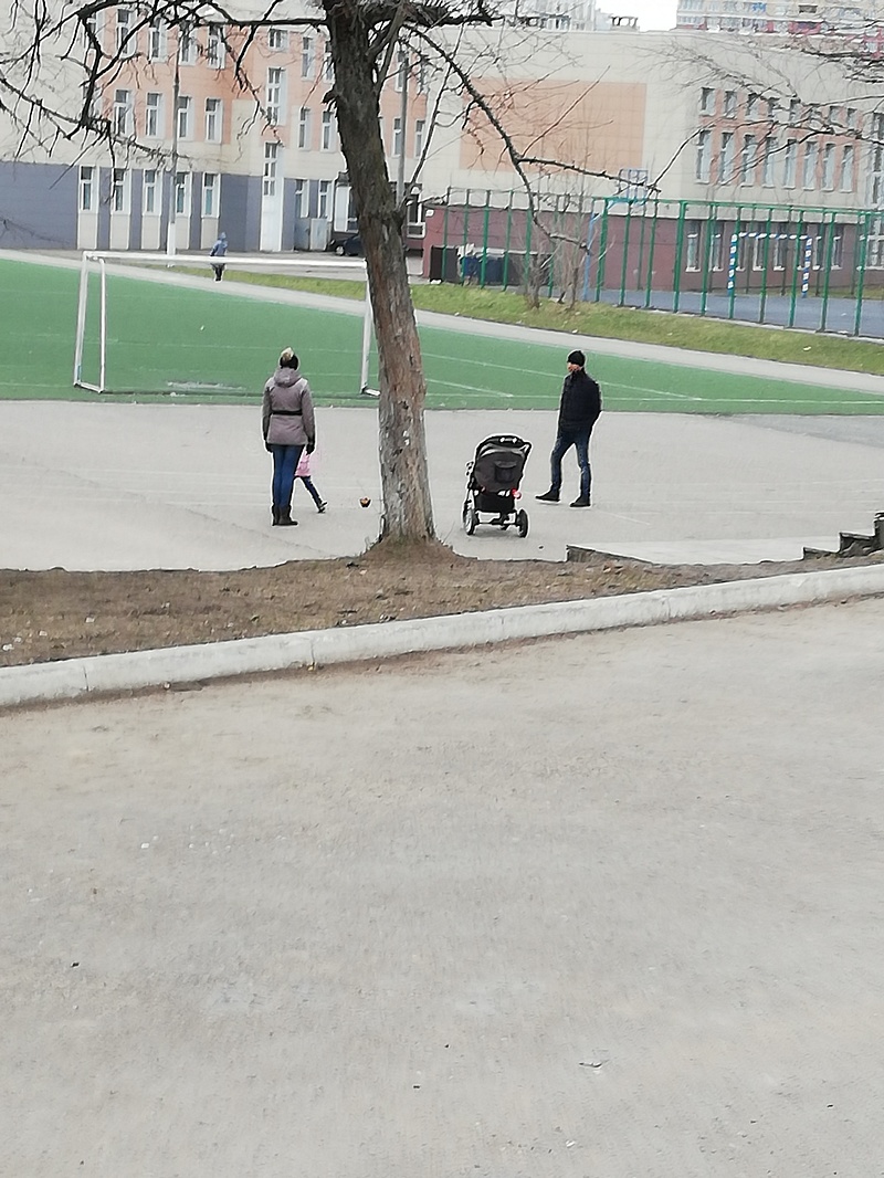 Семья на прогулке, Самоизоляция в Одинцово