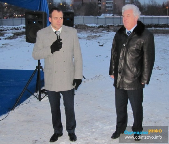 Александр Гладышев на торжественной церемонии закладки первого камня в строительство ЖК "Да Винчи" 