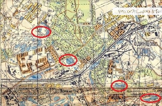 Карта Одинцово 1968 года