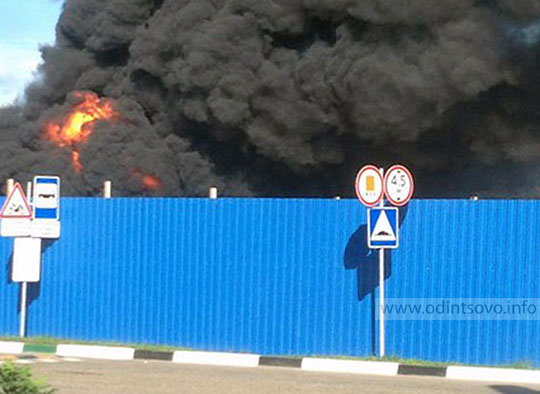 пожар на складах в Трехгорке
