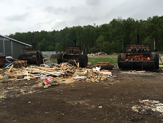 Незаконное сжигание мусора в Одинцово