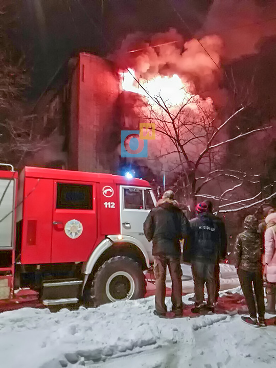 Пожар в Одинцово — горят несколько квартир на Можайском шоссе 108