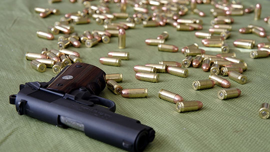 Пистолет и 3500 патронов изъяли у жителя Одинцовского района