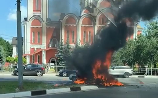 В Одинцово сгорел легковой автомобиль
