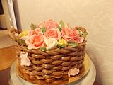 торт «корзина с цветами»