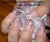 наращивание ногтей, дизайн сложная флористика