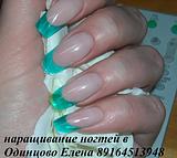 наращивание ногтей, френч витражный