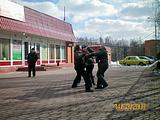 А схватка всё-же состоялась, сразу после митинга. 
АС Шаченков и Н. Гошко