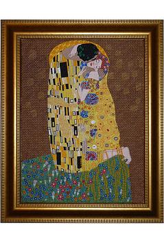 Картина 41×51 Густав Климт «Поцелуй», Вышивка на заказ, pravilo, москва