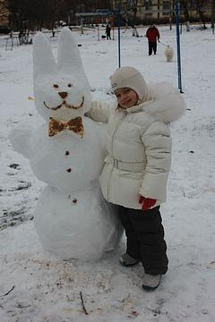 Моя дочь и наш снеговик — Братец Кролик, Конкурс снеговиков - 2011/12, annam-va