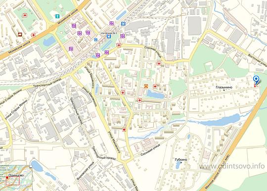 В Одинцово на снос отправляют очередные самострои, Карта местности