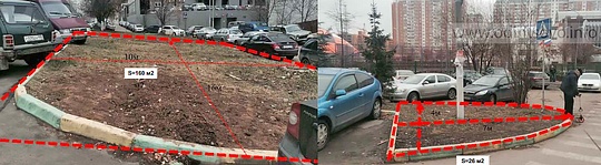Парковочный хаос Одинцово, Двор домов на Крылова 16 и 27