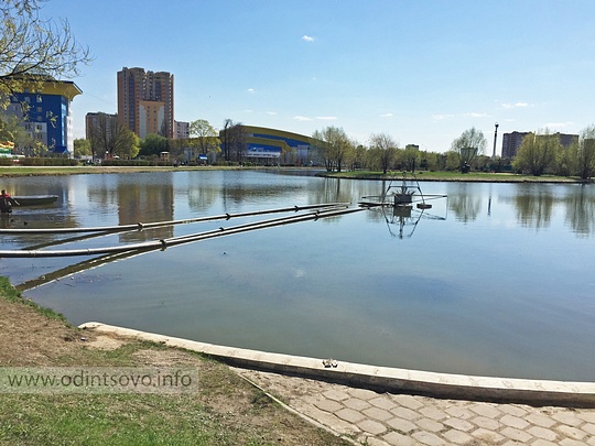 «Баранка» (центральный пруд), Подготовка фонтана к открытию 05.05.2015
