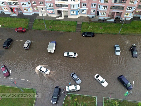 В Одинцово затопило микрорайон «Новая Трехгорка»