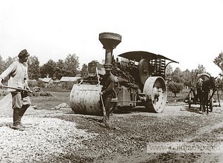 Строительство Можайского шоссе в районе города Одинцово 1930е годы