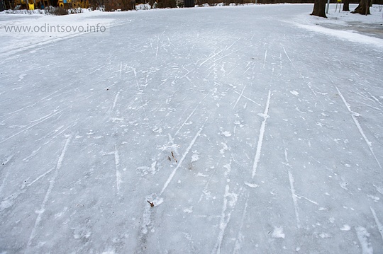 Лыжная трасса в Спортивном парке отдыха покрылась льдом