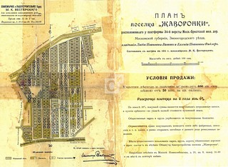 План поселка Жаворонки 1911 год