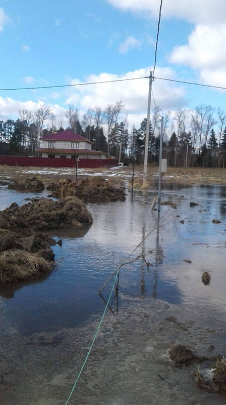 Крымское, затопленные участки, Земельные участки многодетных семей в Кубинке затопило