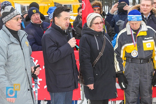 Губернатор Андрей Воробьёв дал старт юбилейной гонке, 50-я Манжосовская лыжная гонка