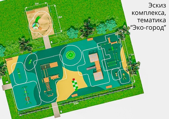 Детская площадка, тематика «Эко-городок», 9 детских площадок установят в Одинцовском округе в 2019 году