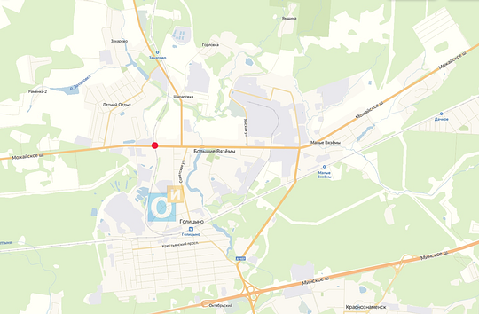 Железнодорожный переезд 3 км перегона Голицыно — Звенигород на карте, Железнодорожный переезд в Голицыно закроют на три дня
