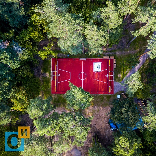 Площадка для баскетбола и минифутбола, Парк «Раздолье» за день до открытия