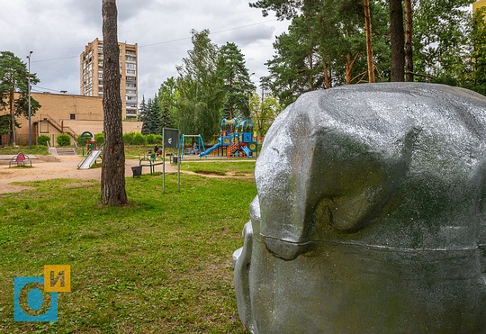 Голова Мопса  необычный арт-объект появился в Одинцово, Голова Мопса  необычный арт-объект появился в Одинцово