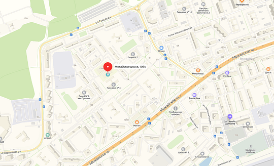 Физкультурно-оздоровительный комплекс на карте: 4-й микрорайон Одинцово, Можайское шоссе, 109А, 11 августа мусульмане отпразднуют Курбан-байрам в Одинцово