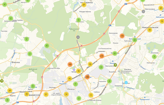 Интерактивная карта «Потребительский рынок Одинцовского района», Август