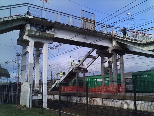 Начало ремонтных работ, Пешеходный мост РЖД в Кубинке начали ремонтировать