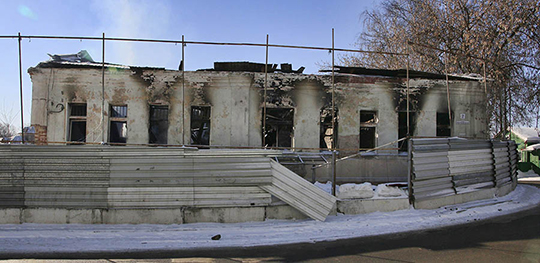 Дом купца Пискарёва (после пожара), В Звенигороде сгорело историческое здание