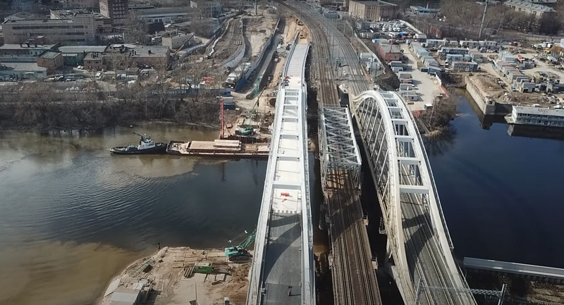 Строительство моста для МЦД-1 «Одинцово-Лобня», Апрель, Московские центральные диаметры, МЦД