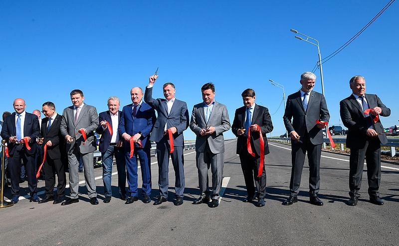 Церемония открытия участка, Запущено движение по участку ЦКАД-5 от Можайского до Новорижского шоссе
