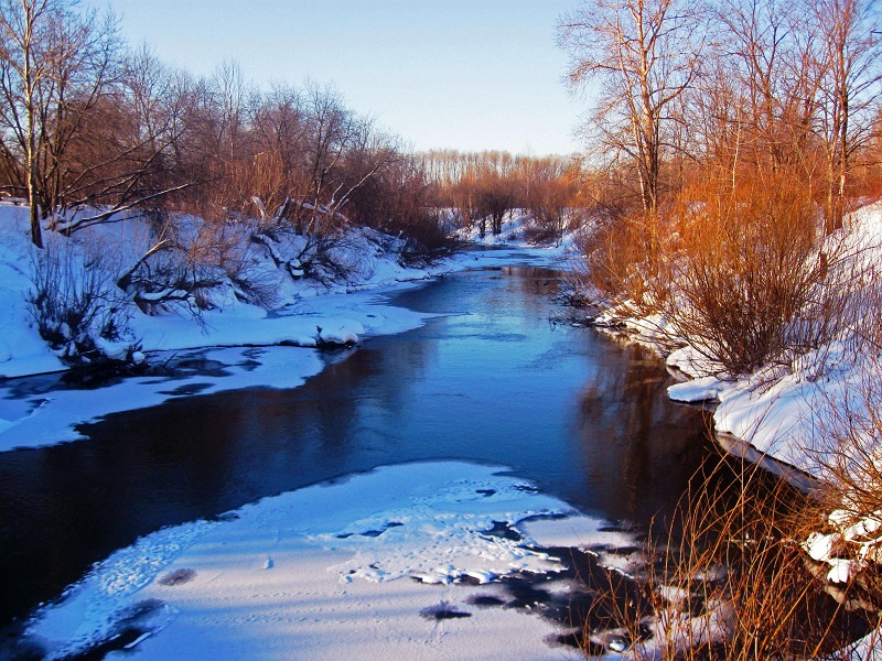 Река Малая Вязёмка в Одинцовском округе, Декабрь