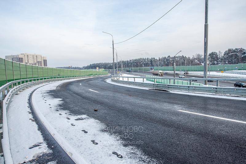 Новая развязка в сторону Москвы на 25 км Минском шоссе в Одинцово