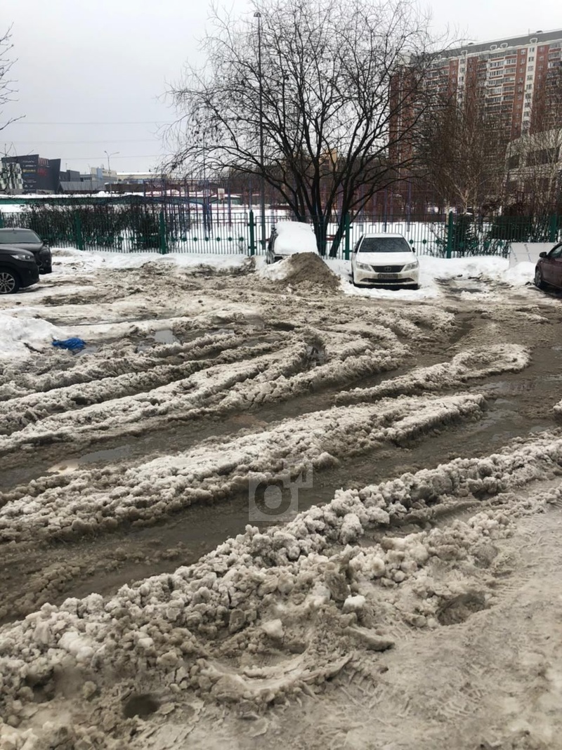 Снежная каша и вода возле ОЛГ, Одинцово снова плывёт из-за таяния снежных навалов
