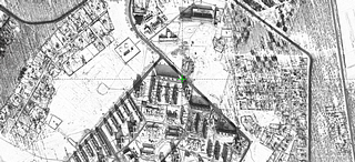 Ул. Северная, ул. Бирюзова, Красногорское ш. Медсанчасти и ЦРБ ещё нет. 1972г.