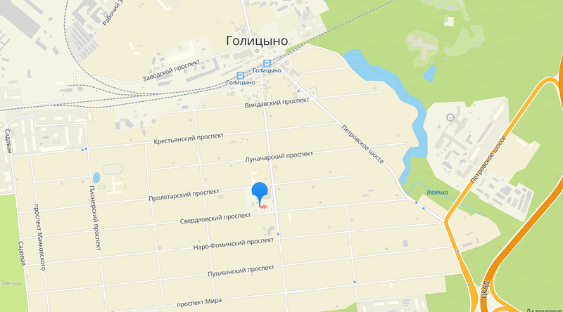 Церковь Серафима Саровского на карте Голицыно, Названа общественная территория Одинцовского округа, победившая в голосовании по благоустройству