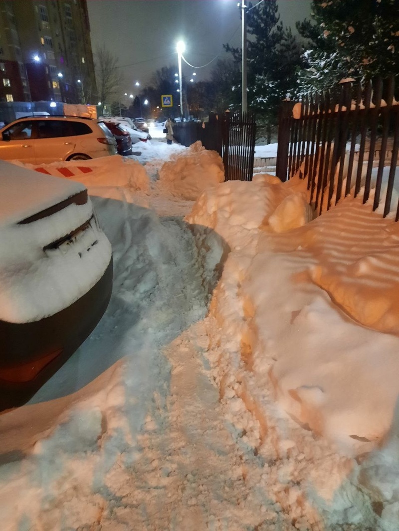 Снег в Одинцово после циклона «Ваня»