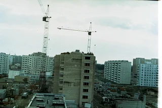 1983 год. Строительство дома № 117 на Можайском шоссе