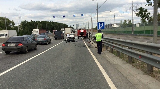 ДТП с участием мотоцикла на Минском шоссе в Одинцовском районе, Июнь