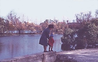 Где бы это могло быть? Видите мостик сзади? Он ведет с Верхнепролетарской к кассам железной дороги. Фото из архива семьи Фисенко