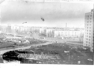осень 85г. перекресток Можайки и Чикина, Птица-Шэйп в проекте, на месте Макдоналдса стр. вагончики 